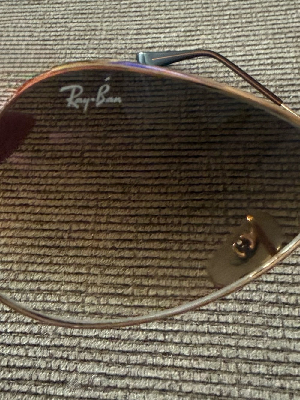 Ray-Ban Classic Gold Aviator Sunglasses - Brown Gradient Lenses - Picture 3 of 6